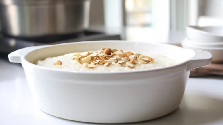 Фото блюда: Кукурузная каша с миндалем для уютного завтрака