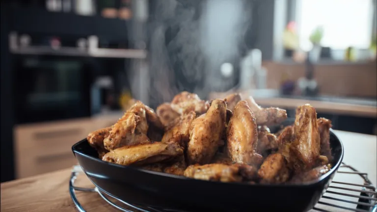 Фото блюда: Куриные крылья в сметанно чесночном соусе с насыщенным вкусом и румяной корочкой