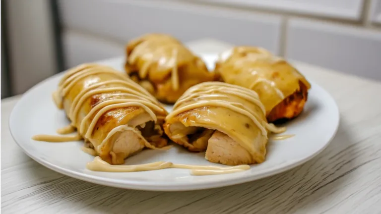 Фото блюда: Куриные рулетики с соусом меланж – как приготовить с золотистой корочкой