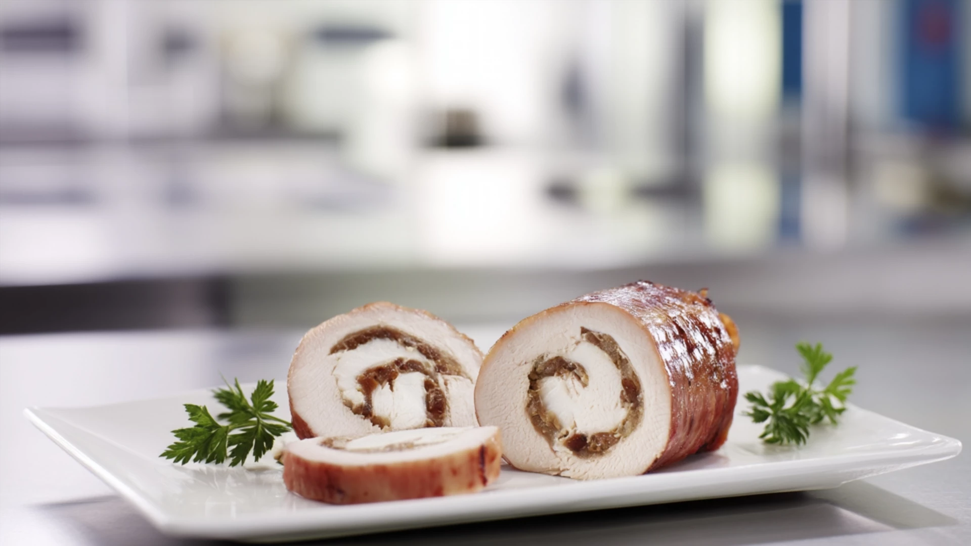 Фото блюда: Сочный куриный рулет с финиками для яркого ужина