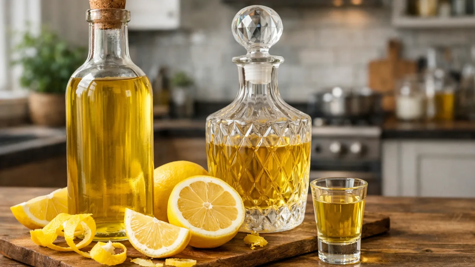 Фото блюда: Освежающая лимонная настойка с чистым цитрусовым ароматом