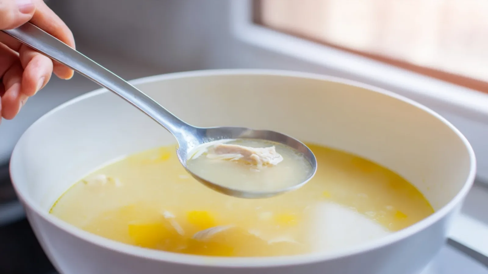 Фото блюда: Лимонный суп с курицей который согревает и освежает одновременно