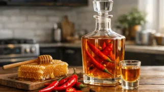 Фото рецепта: Согревающая медово-перцовая настойка с мягкой остротой