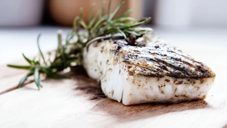 Фото блюда: Морской окунь на гриле с розмарином