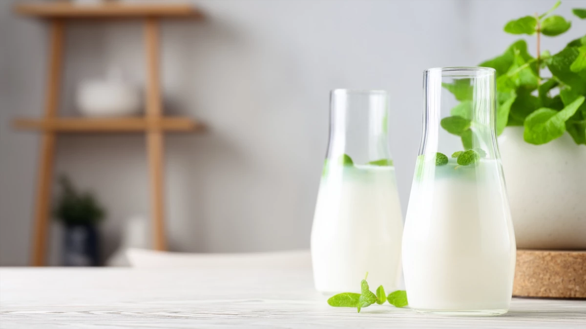 Фото блюда: Холодное мятное молоко для освежающего глотка в жаркий день