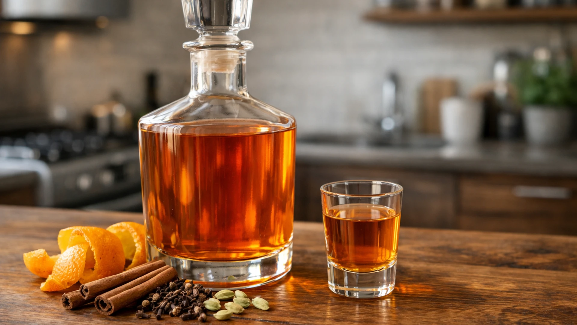 Фото блюда: Тёплая апельсиновая настойка с пряным характером и цитрусовой глубиной