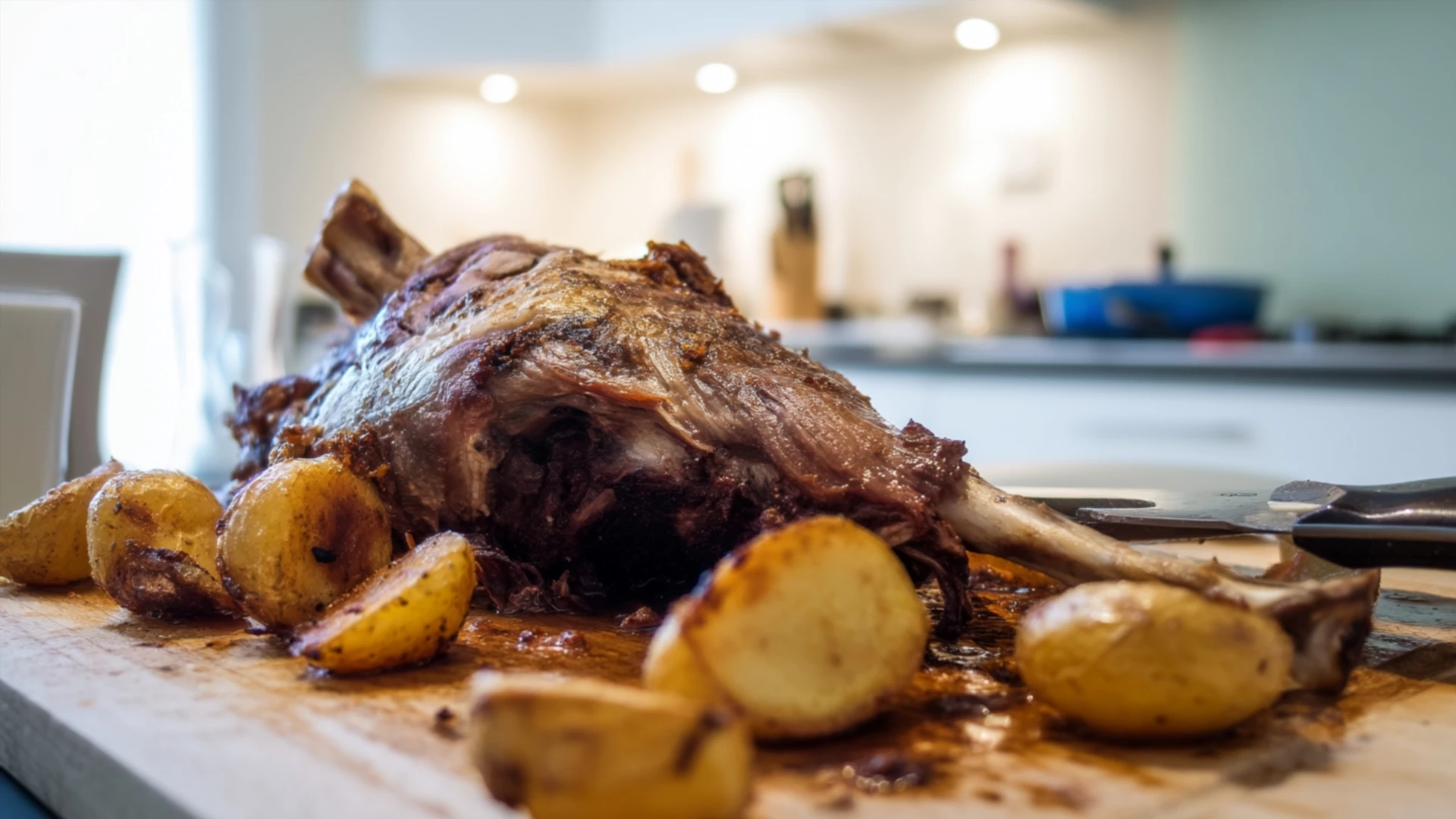 Фото блюда: Сочная нога барана с картофелем для семейного ужина