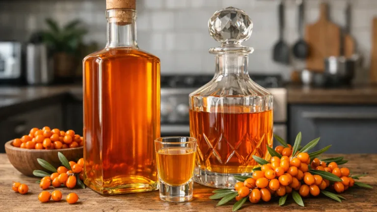 Фото блюда: Яркая облепиховая настойка с насыщенной кисло сладкой глубиной