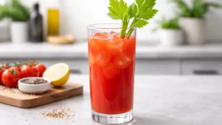 Фото рецепта: Пикантный томатный коктейль со специями и сельдереем