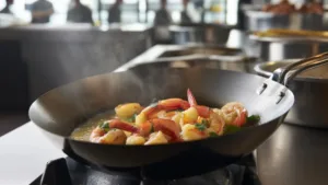 Фото блюда: Обжаренные креветки в цитрусовом масле – вкусный и яркий рецепт
