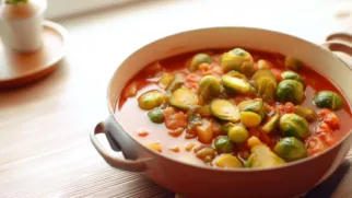 Фото рецепта: Овощное рагу с брюссельской капустой – Пошаговый рецепт