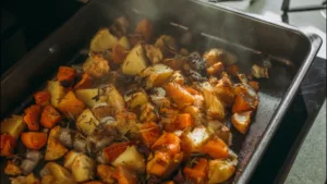 Фото блюда: Овощное жаркое с хрустящей корочкой и ароматными травами