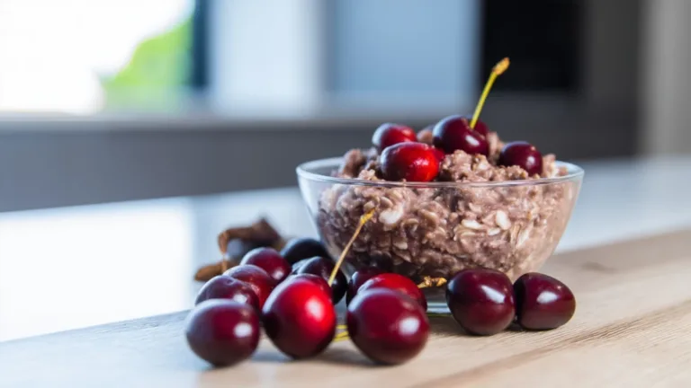 Фото блюда: Шоколадная овсяная каша с вишней для бодрого утра