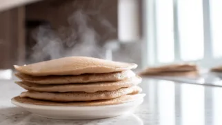 Фото рецепта: Панкейки на каштановой муке для нежного утра