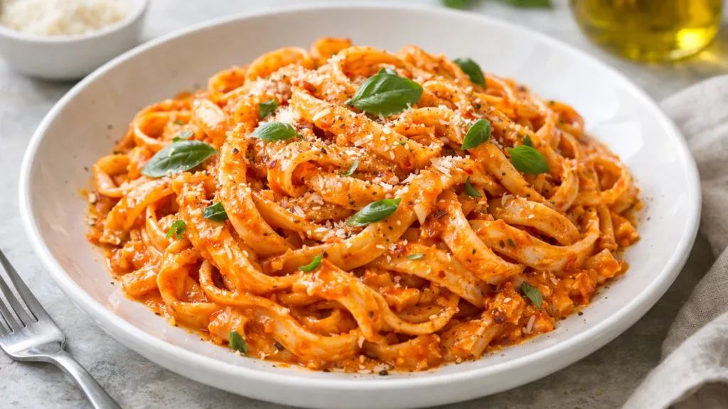 Паста приготовленная вместе с соусом