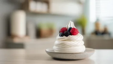 Фото блюда: Воздушная павлова с яркими ягодами