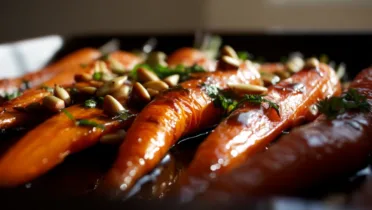 Фото рецепта Печёная морковь с кедровым маслом