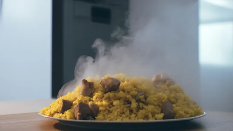 Фото блюда: Плов со свиным сердцем с насыщенным вкусом и рассыпчатым рисом