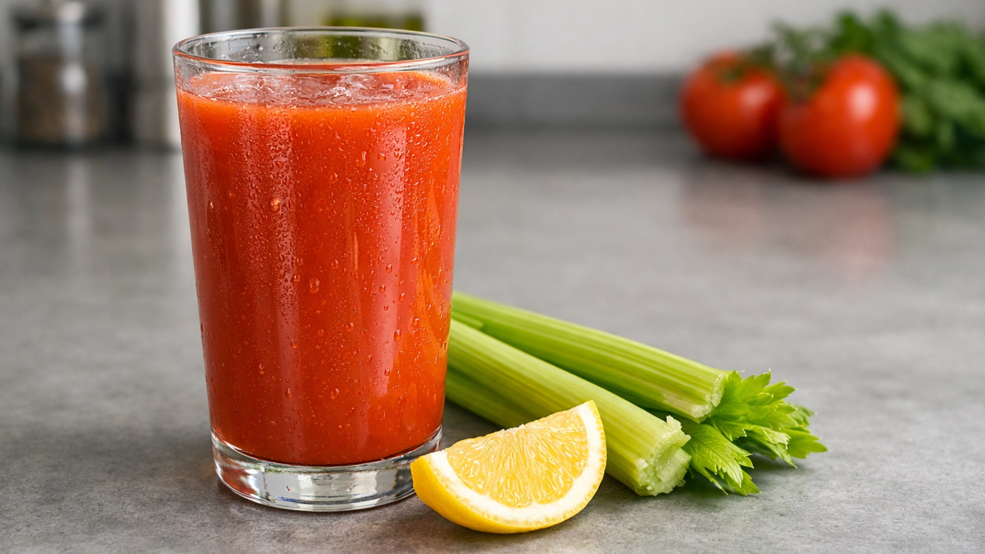 томатный сок и сельдерей для коктейля