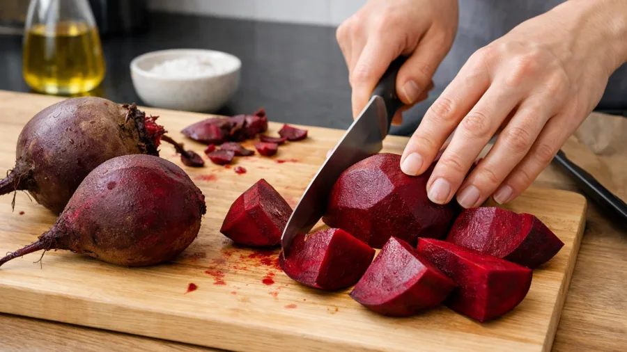 нарезка свёклы дольками для запекания
