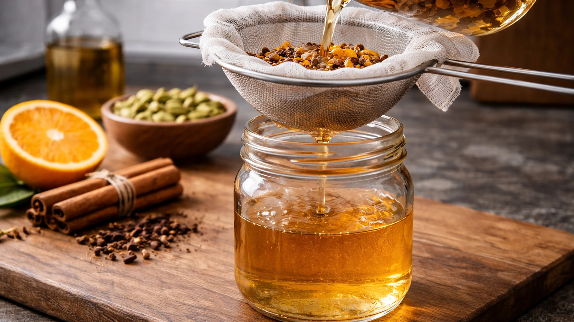 Процедить настой