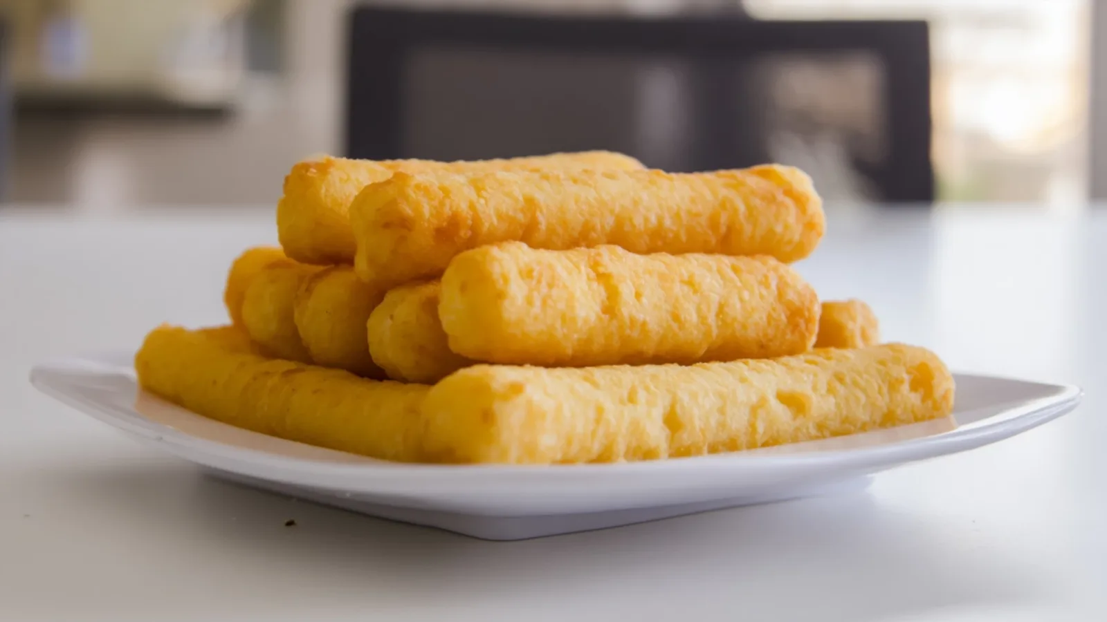 Фото блюда: Рисовые сырные палочки – Хрустящие закуски с тянущейся серединой