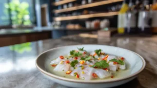 Фото рецепта: Севиче из сибаса с лаймом и чили