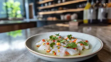 Фото рецепта Севиче из сибаса с лаймом и чили