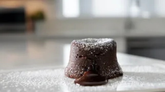 Фото рецепта: Шоколадный фондан быстрый — Рецепт с шоколадным сиропом