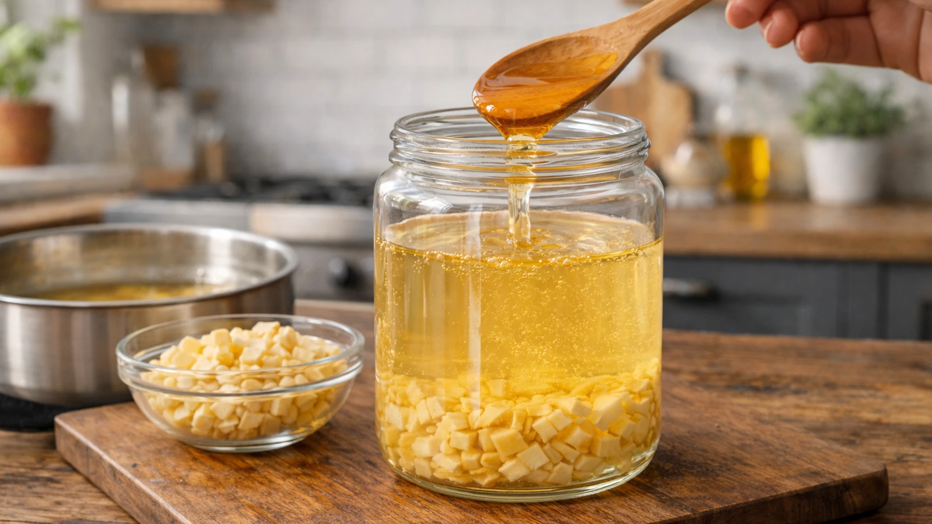 Соединить настой с медом