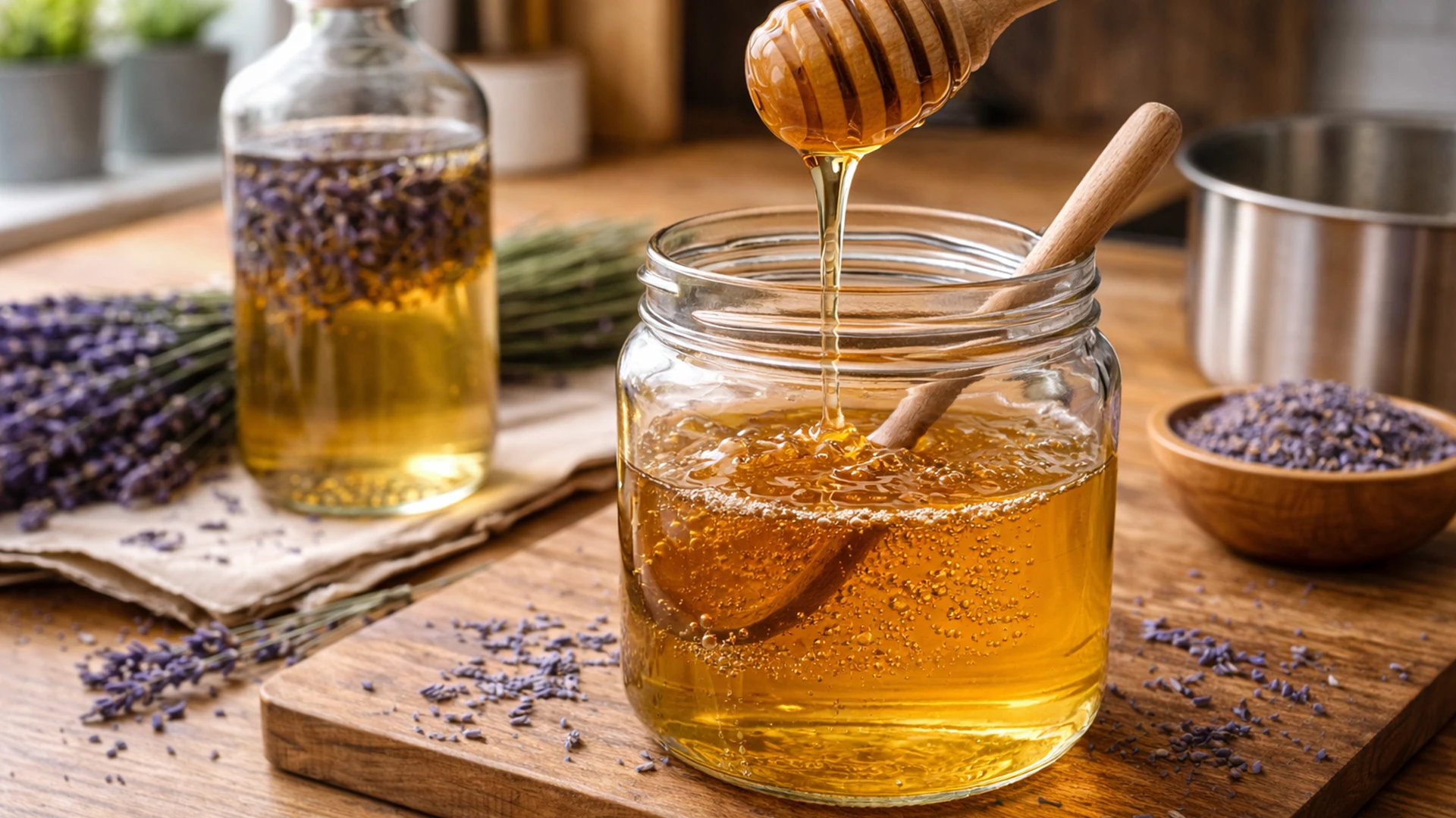 Соединить настой с мёдом