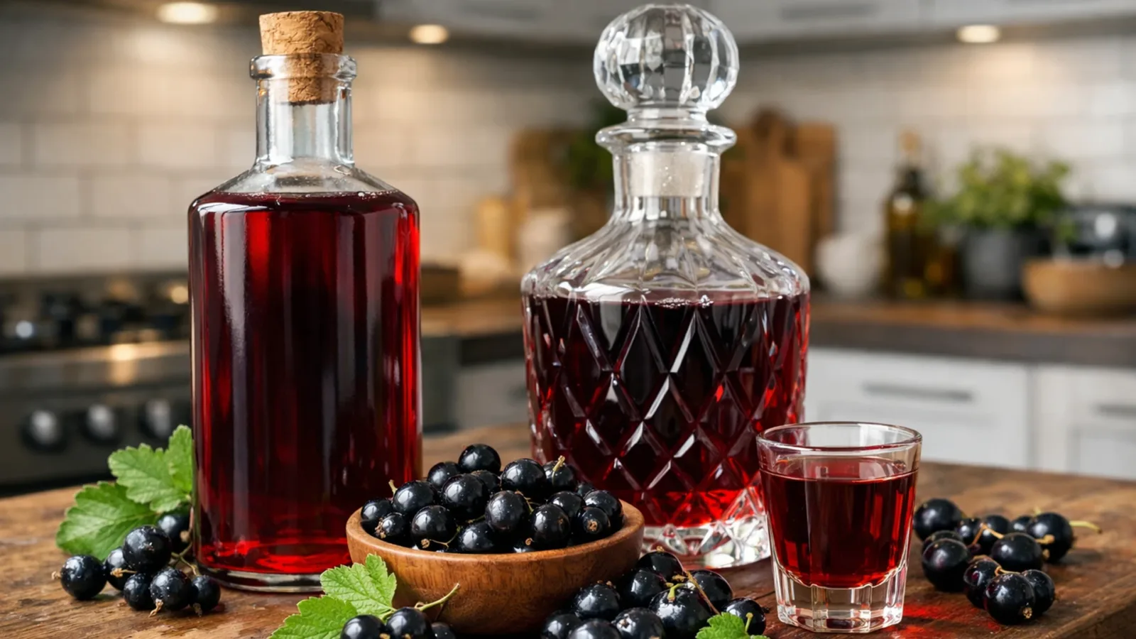 Фото блюда: Домашняя смородиновая настойка с глубоким ягодным ароматом