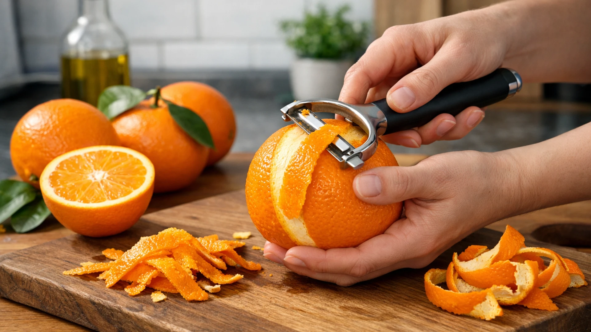 Подготовить апельсиновую корку