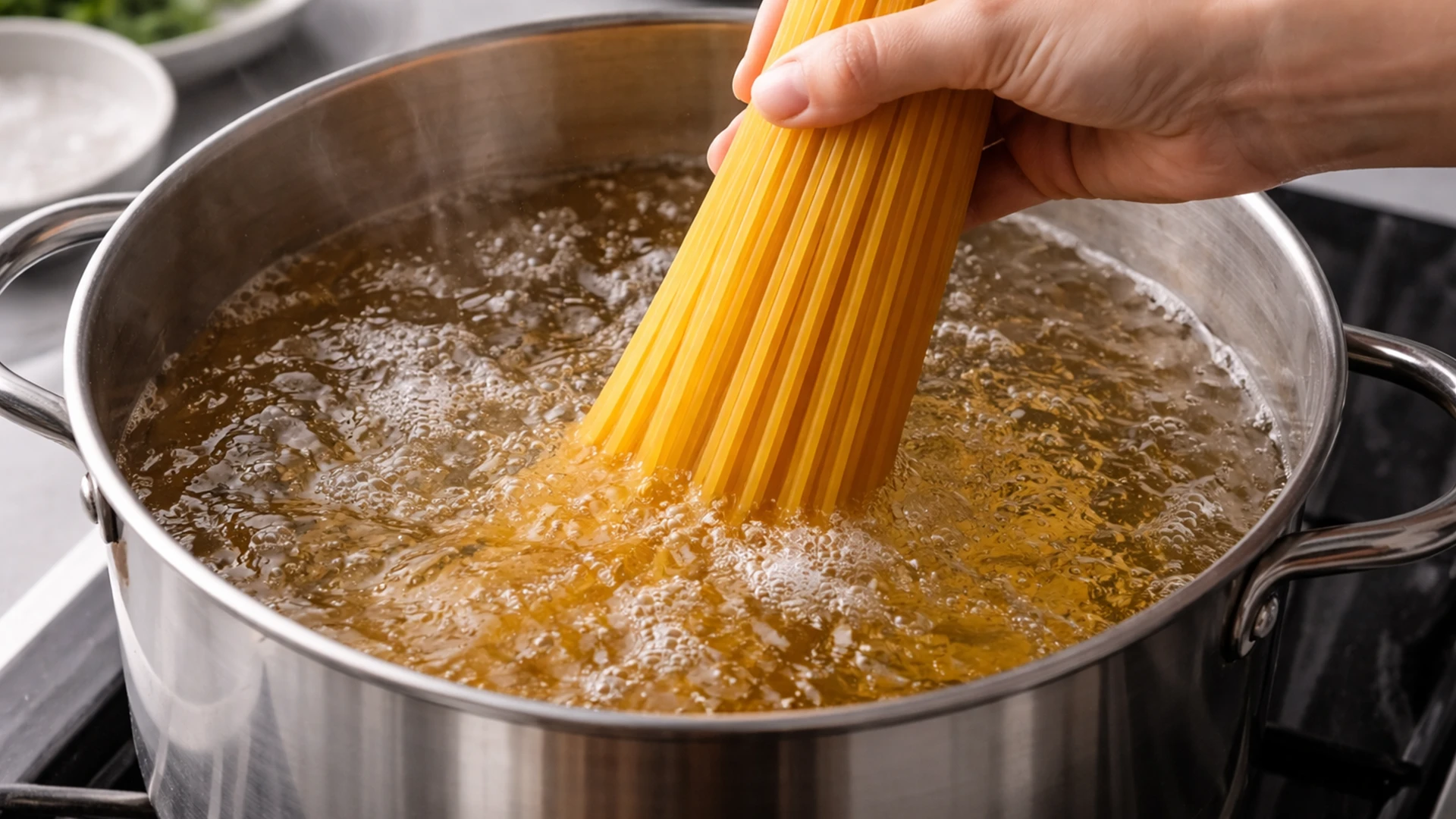 Отварить спагетти