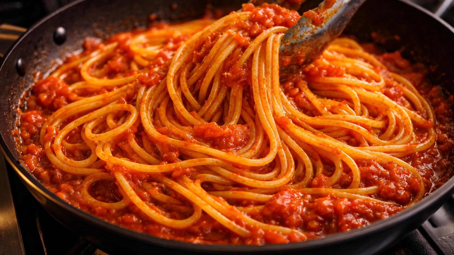 Соединить пасту с соусом