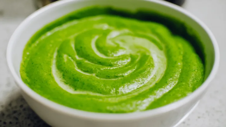 Фото блюда: Суп-пюре из овсяной крупы и брокколи — Питательный и легкий