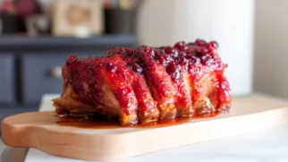 Фото рецепта: Свинина в кизиловой глазури — Рецепт с калорийностью и пошаговыми рекомендациями