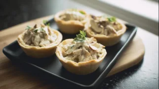 Фото рецепта: Тарталетки с курицей и грибами