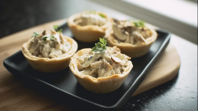 Фото блюда: Тарталетки с курицей и грибами
