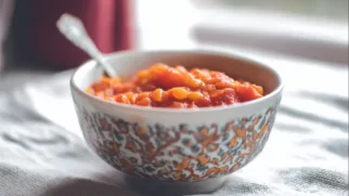 Фото рецепта: Сытная томатная чечевичная похлебка с ярким вкусом