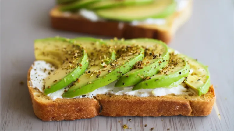 Фото блюда: Тосты с творожным сыром и авокадо – идеальный завтрак