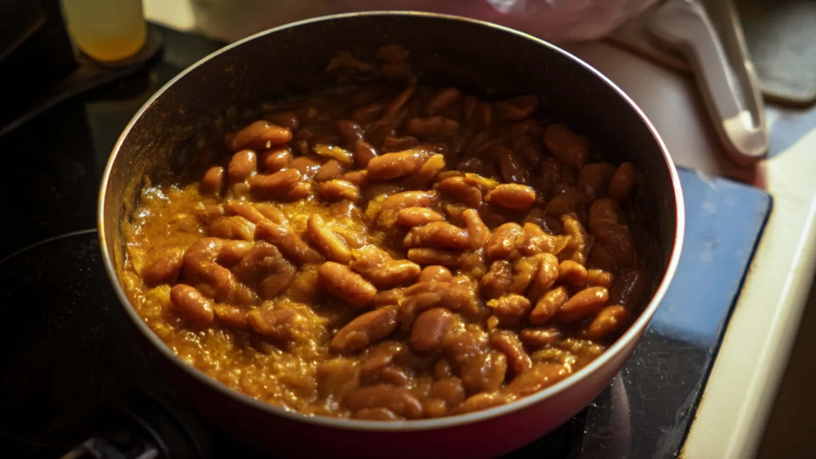 Фото блюда: Ароматная тушеная фасоль с яркой пастой имбиря и чеснока