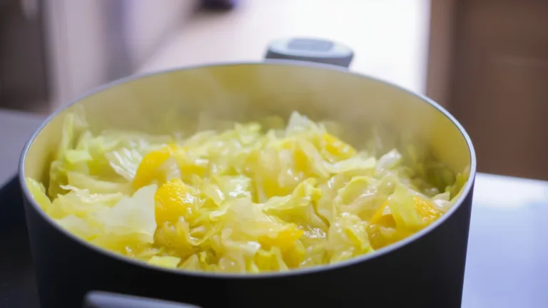 Фото блюда: Тушеная капуста с мандариновым соком с нежным цитрусовым вкусом