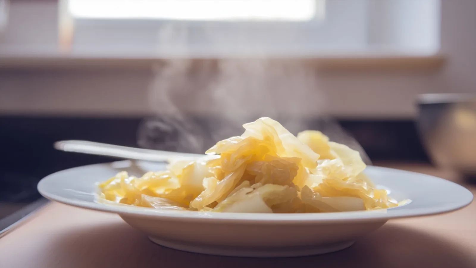 Фото блюда: Тушёная капуста с яблоками в нежном сладком соусе