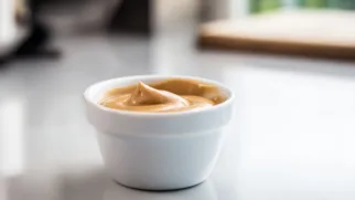 Фото рецепта: Творожная масса с вареной сгущенкой для быстрых десертов