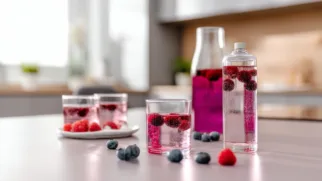 Фото рецепта: Ягодная газировка – рецепт с сахарным сиропом