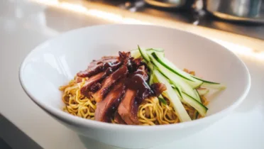 Фото рецепта Яичная лапша с уткой по пекински – Рецепт с калорийностью