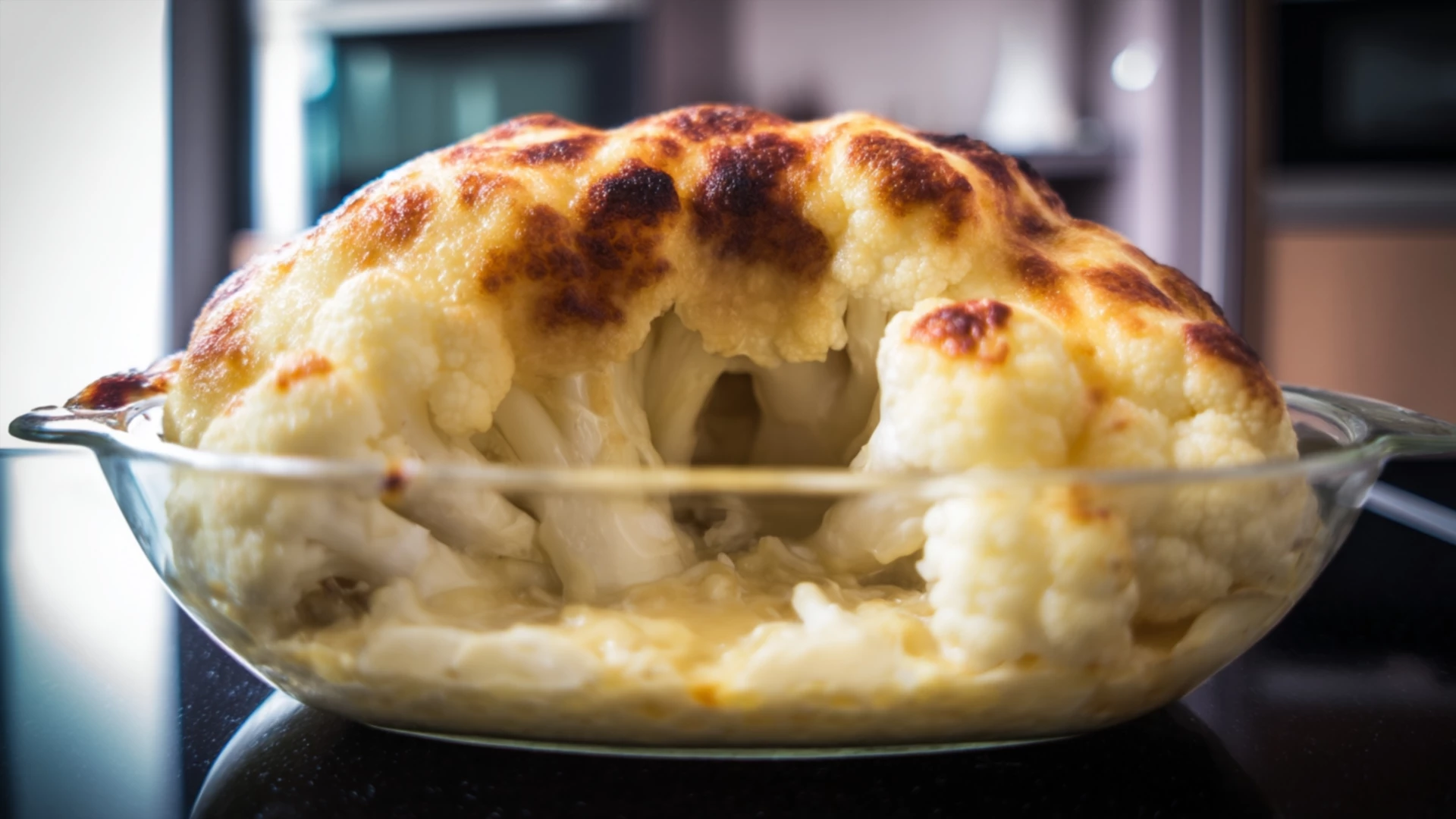 Фото блюда: Запеченная цветная капуста под сырным бешамелем