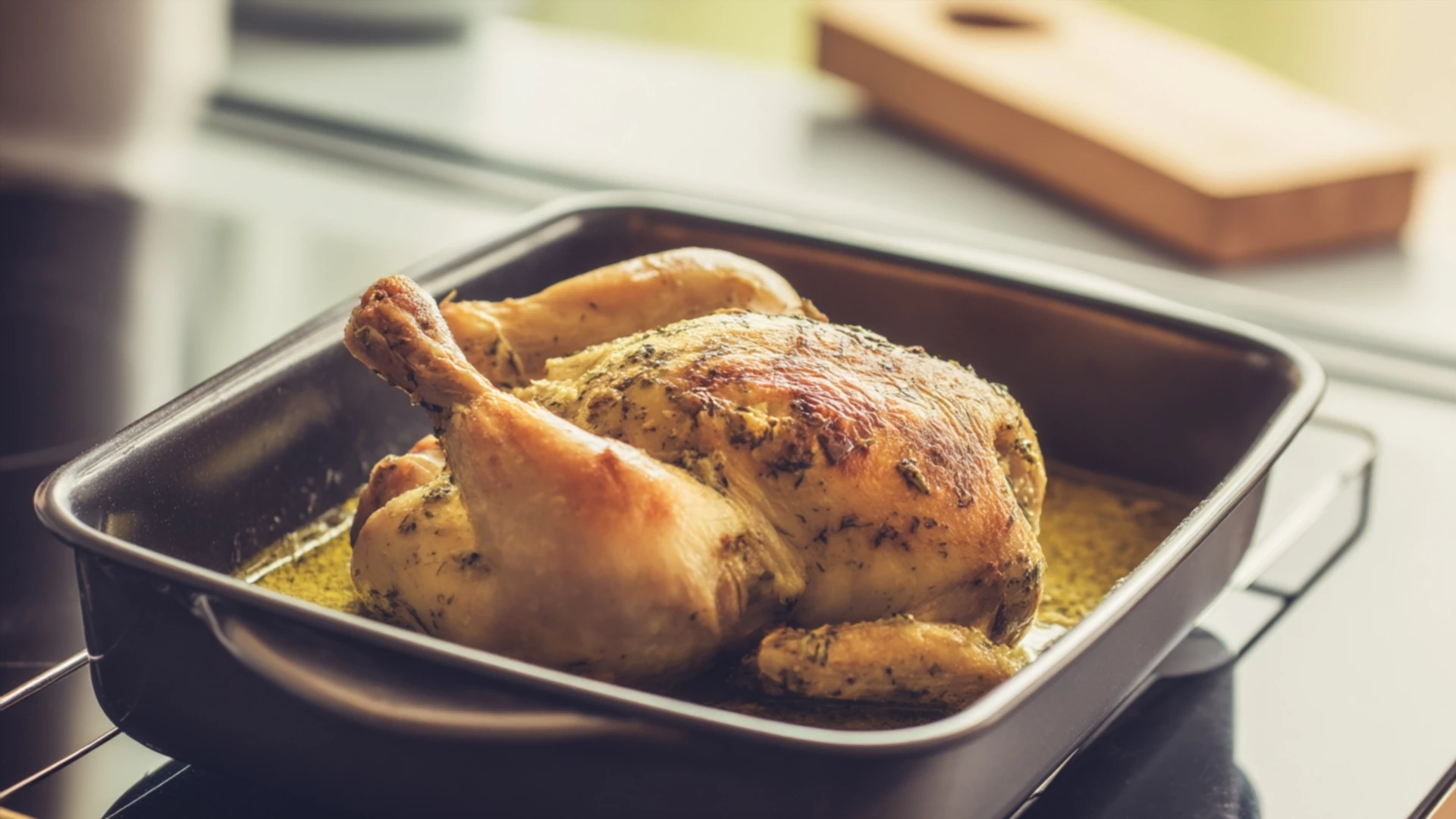 Фото блюда: Идеальный запечённый цыплёнок с травами и хрустящей корочкой