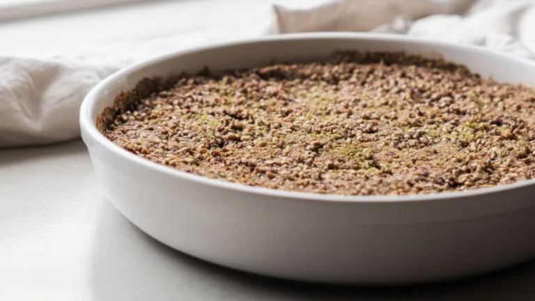 Фото блюда: Запеканка из гречки с семенами укропа